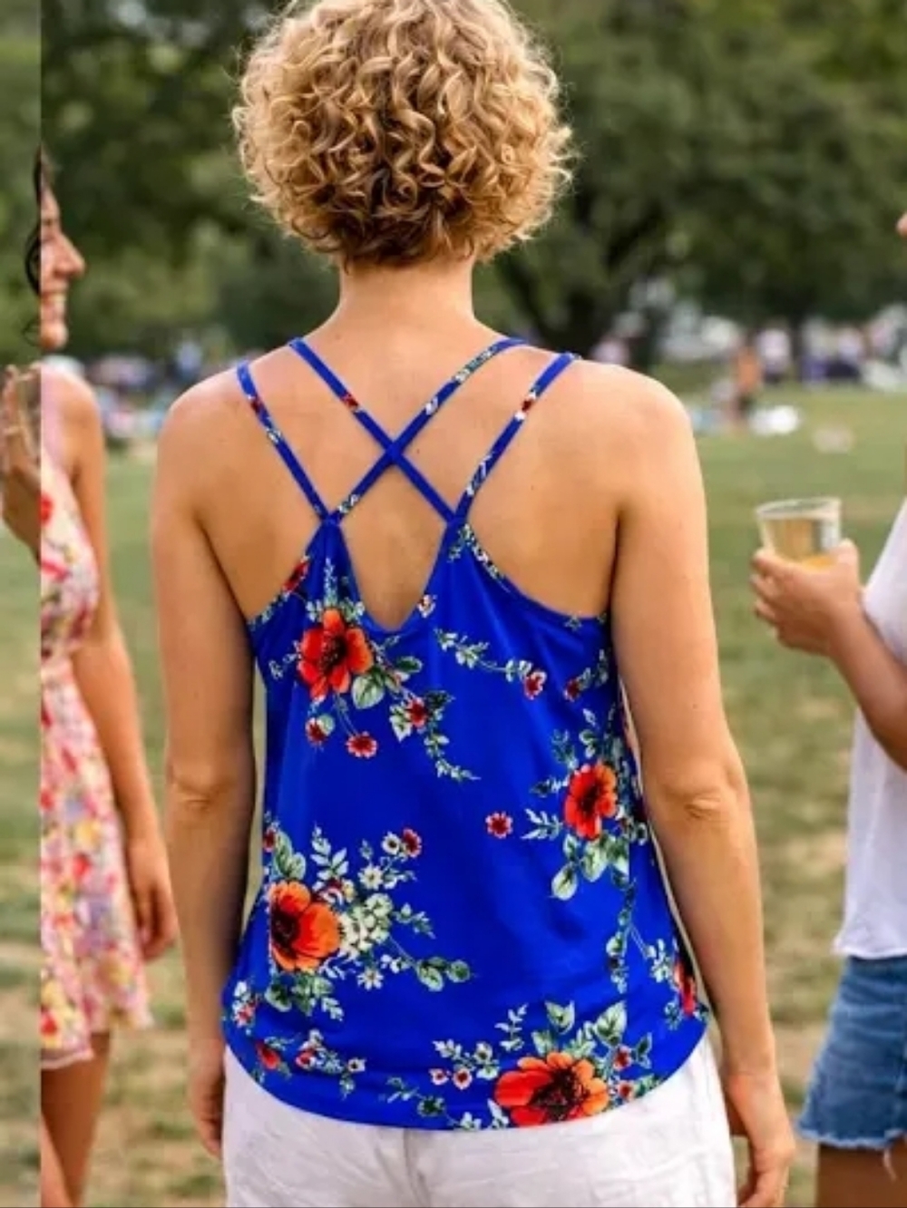 Papermoon Floral 2X Criss Cross Back Tank